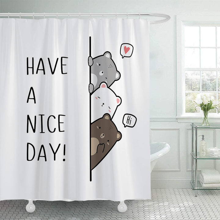 Playful Bear-Themed Shower Curtain Kalsten