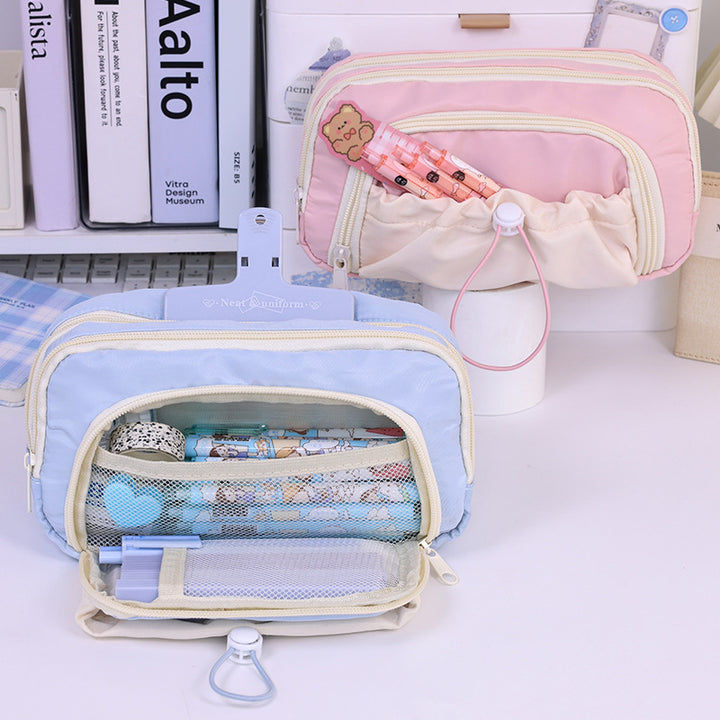 Multifunctional Cosmetic Pouch With Multiple Compartments And Practical Zipper Kalsten