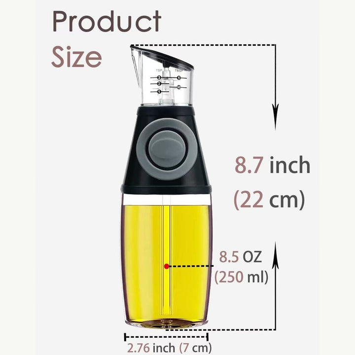 Compact Measuring Oil Dispenser With Built-In Pump And Drip-Free Spout