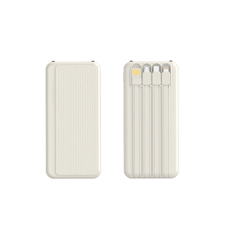 Powerbank with Integrated Charging Cables and High-Speed Charging Function Kalsten
