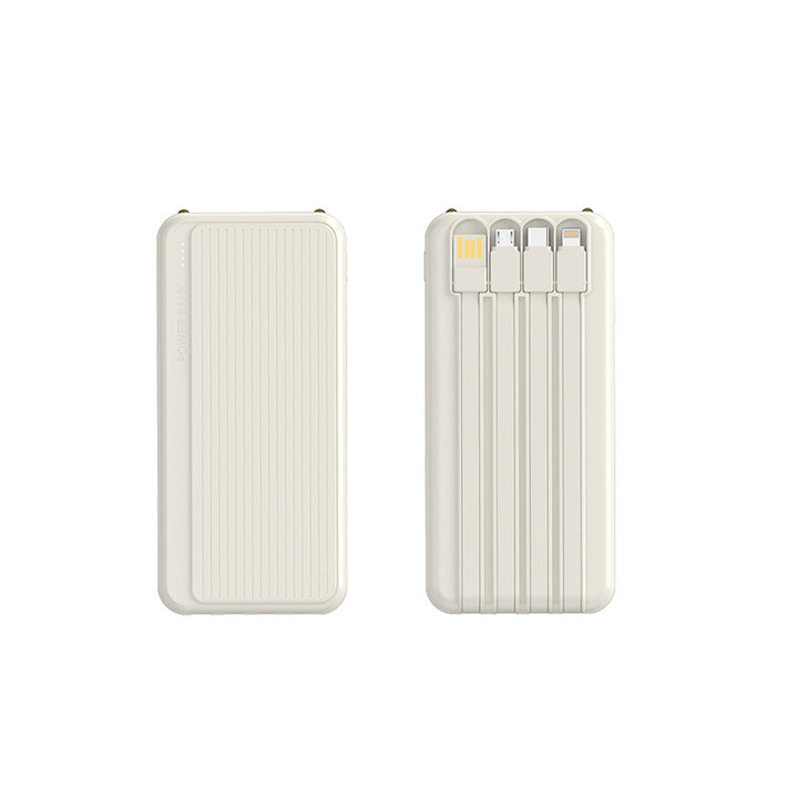 Powerbank with Integrated Charging Cables and High-Speed Charging Function Kalsten