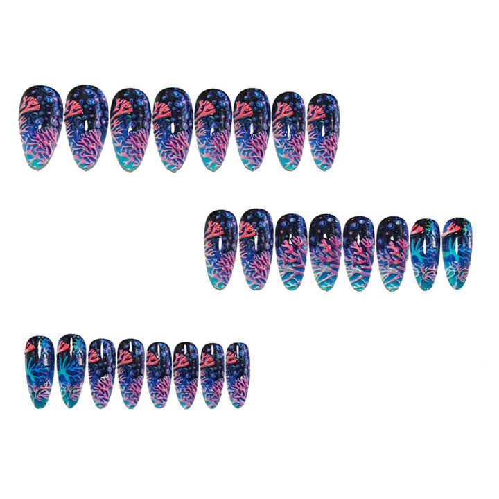 Artifical nails with sea coral design Kalsten