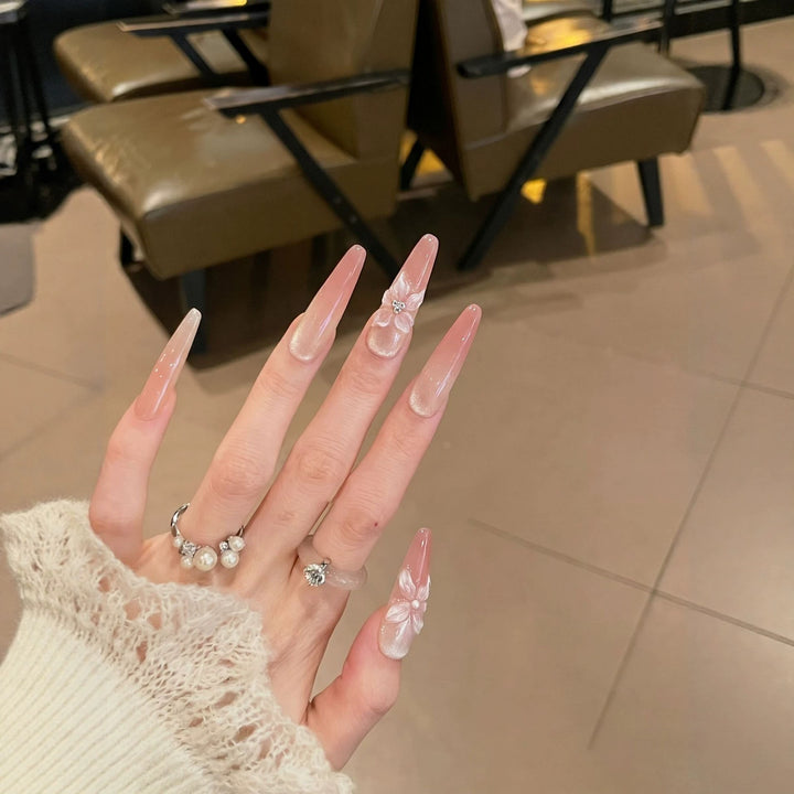 Floral Art Stiletto Press-On Nail Set Kalsten