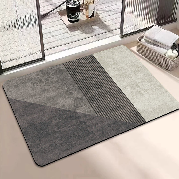 Geometric Pattern Textured Bath Mat Kalsten