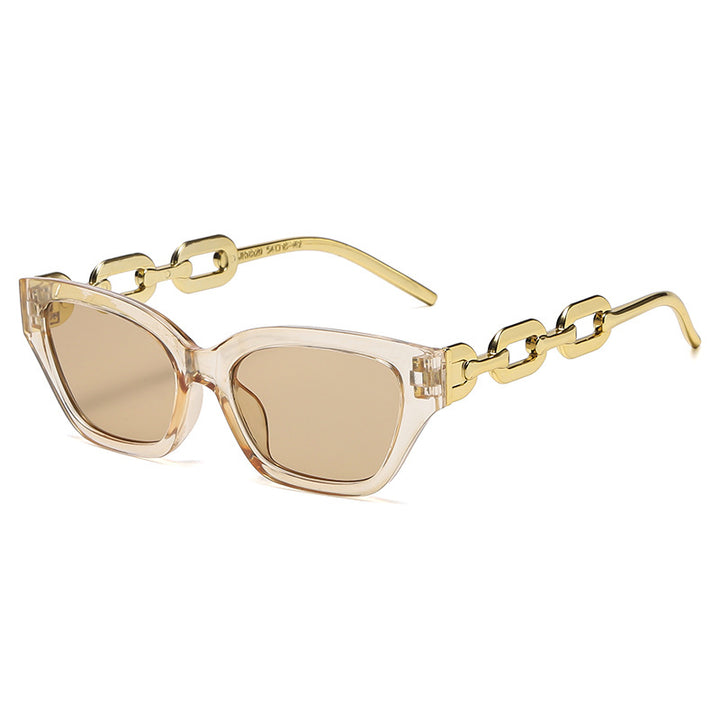 Women's Cat-Eye Sunglasses with Decorative Chain Frame Kalsten