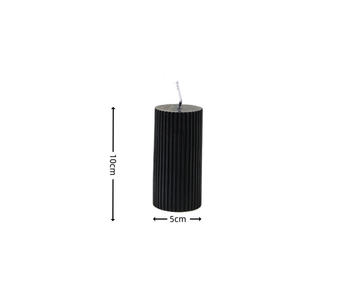 Vertical-Fluted Square Sculptural Pillar Candle