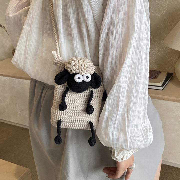 Cute Sheep-Themed Crochet Mini Backpack