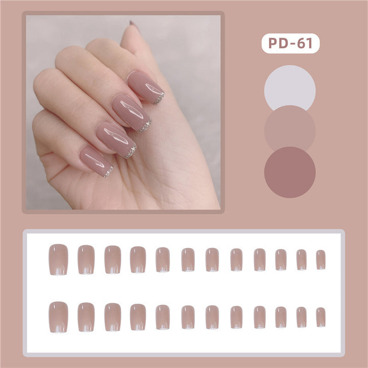 Glitter French Tip Press-On Nails Kalsten