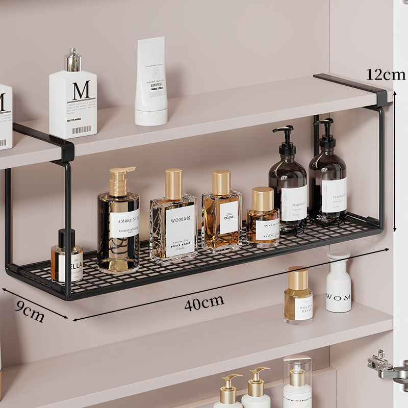 Slim Under-Shelf Ventilated Metal Grid Storage Tray for Cabinet and Closet