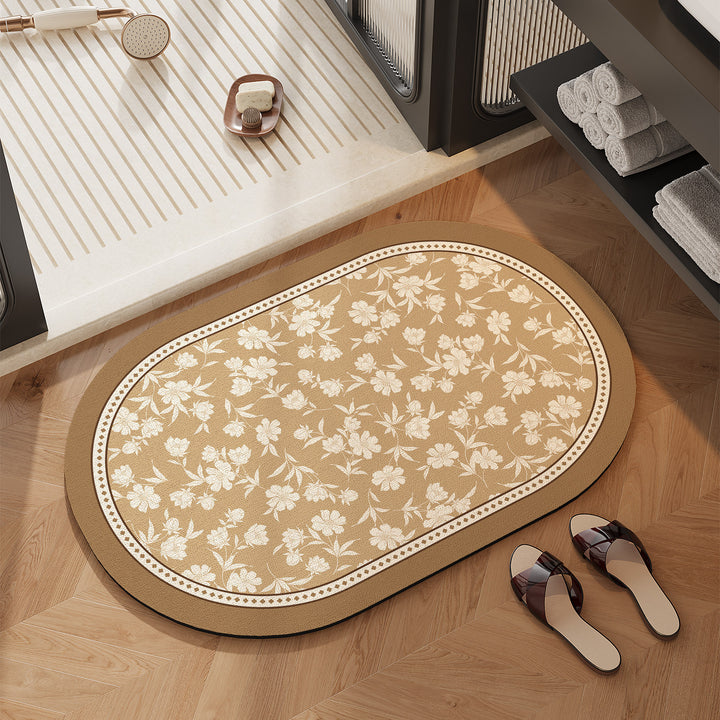 Decorative Oval Indoor Mat for Home