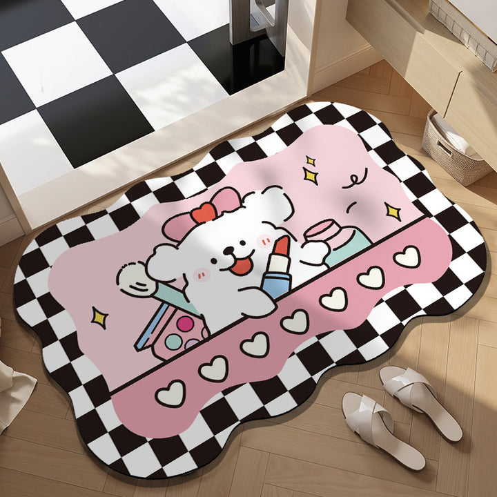 Cartoon-Themed Bath Mat