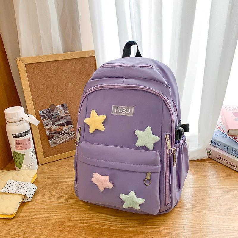 Decorative Plush Star Backpack