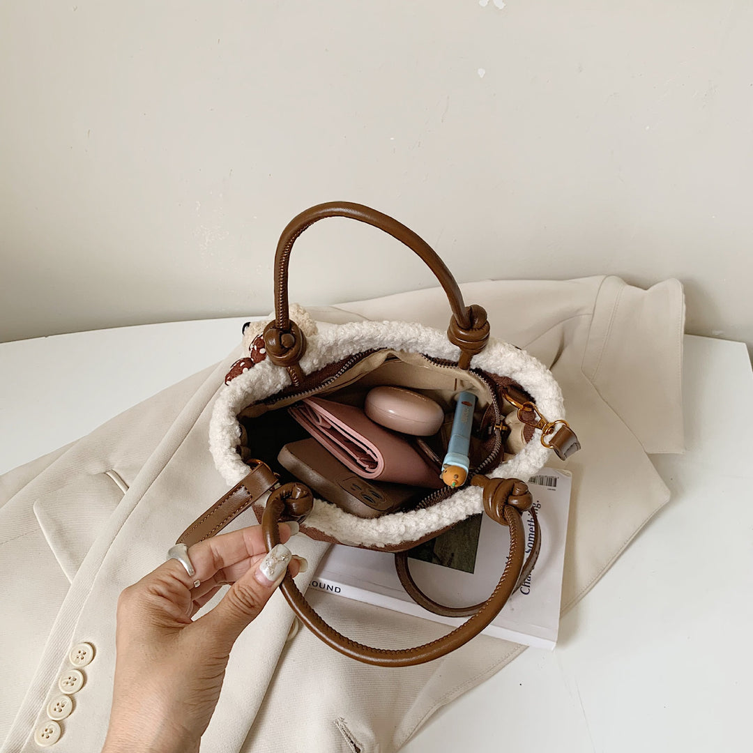 Polka Dot Plush Handbag