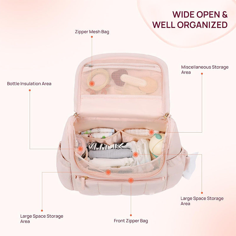Multifunctional diaper bag with insulated compartment and practical outer pockets Kalsten