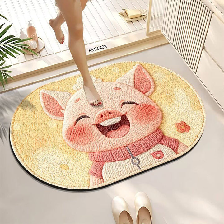 Adorable Animal-Themed Bath Mat Kalsten
