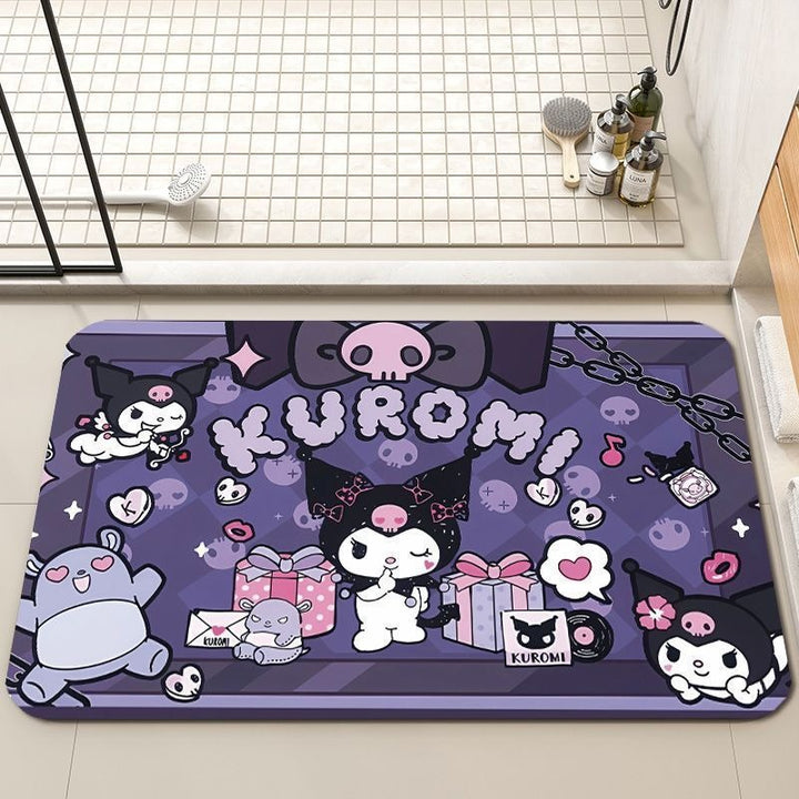 Playful Cartoon-Themed Bath Mat Kalsten