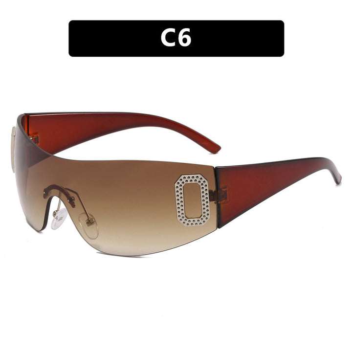 Women's sporty sunglasses in futuristic shield design Kalsten