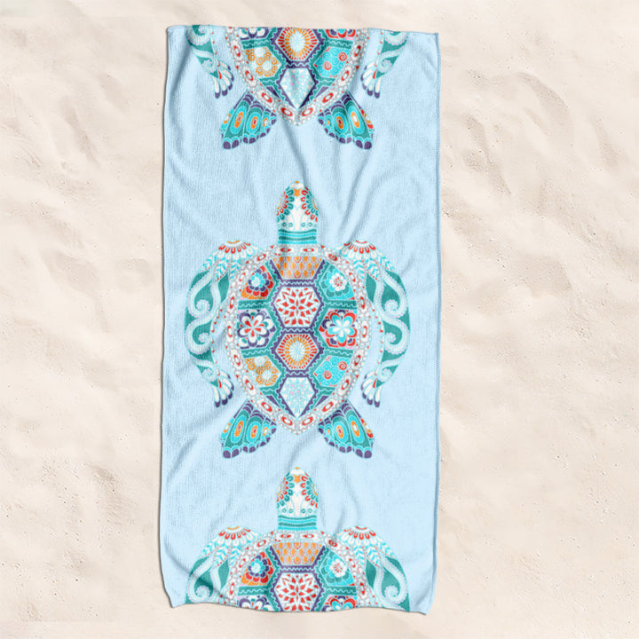 Beach towel with creative turtle pattern Kalsten