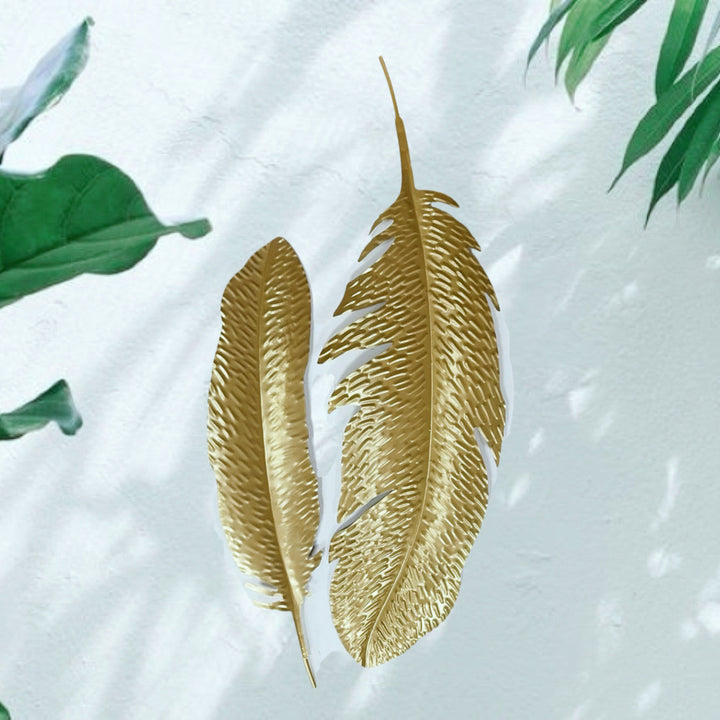 Decorative Metal Feather Wall Art Kalsten