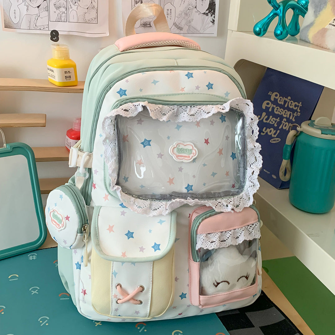Whimsical Star-Embellished Cute Backpack Kalsten