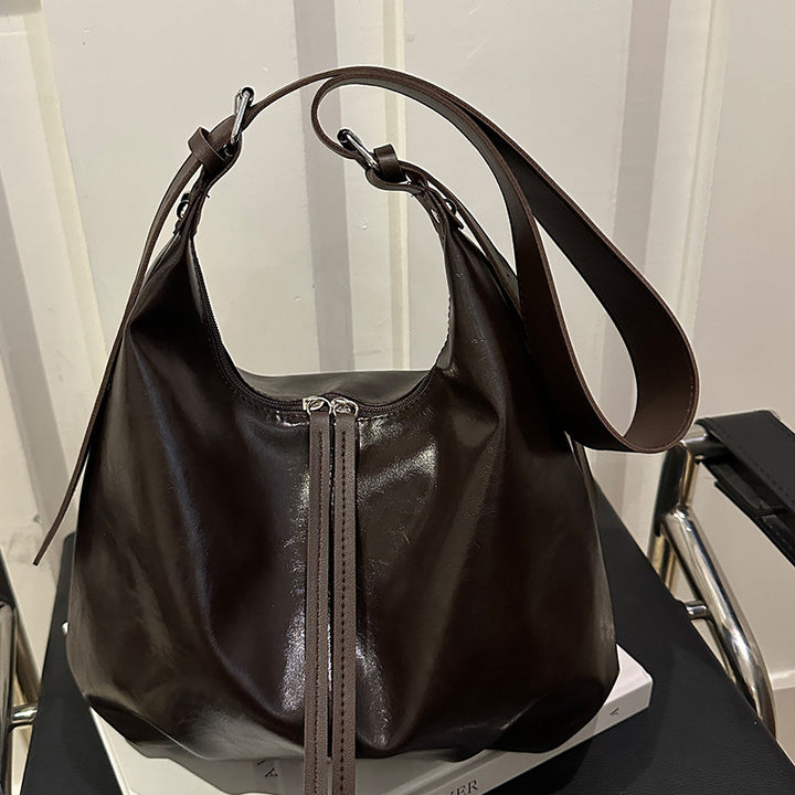 Faux Leather Bucket Bag