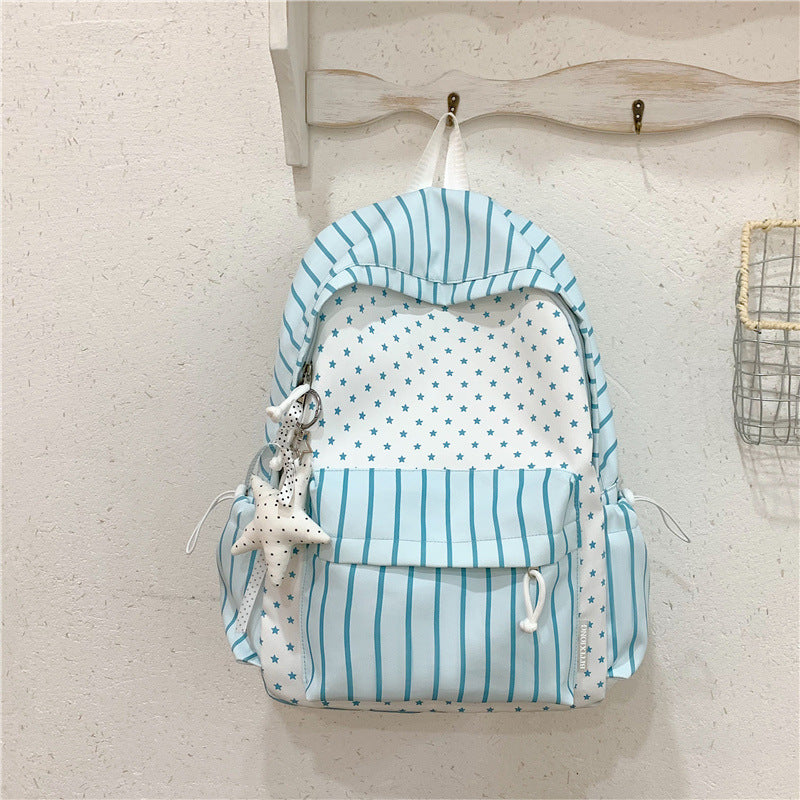 Charming Striped Patterned Backpack Kalsten