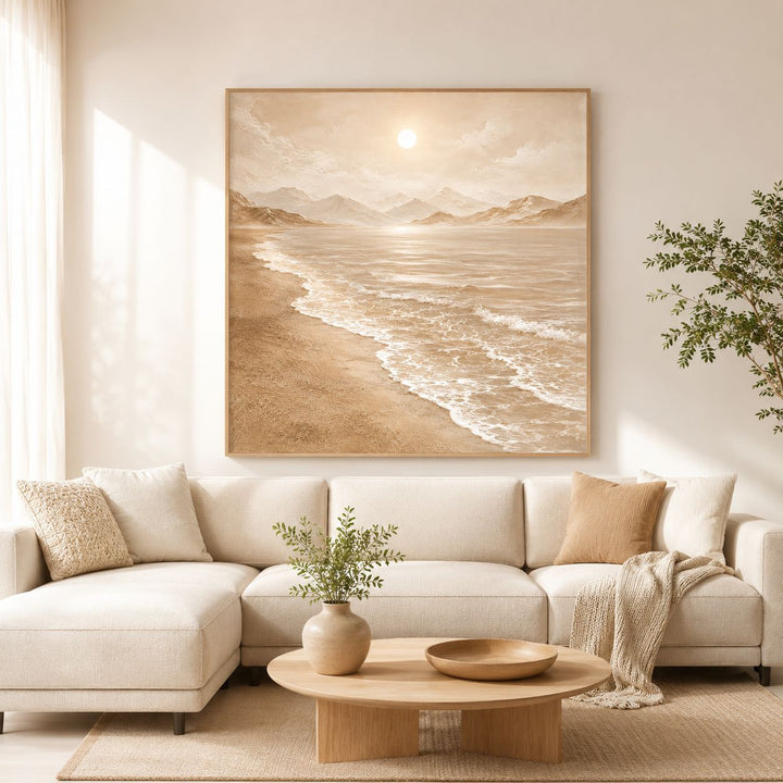 Coastal Serenity Abstract Canvas Art