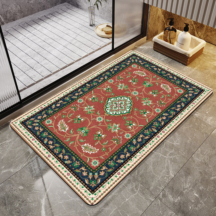 Floral-Patterned Luxury Bath Mat Kalsten