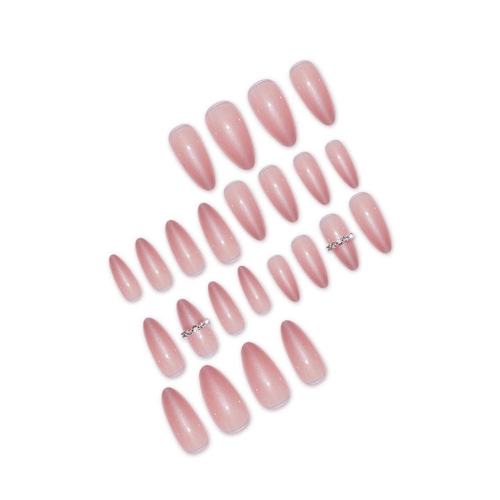 Elegant Stiletto Press-On Nail Art with Gem Accents Kalsten