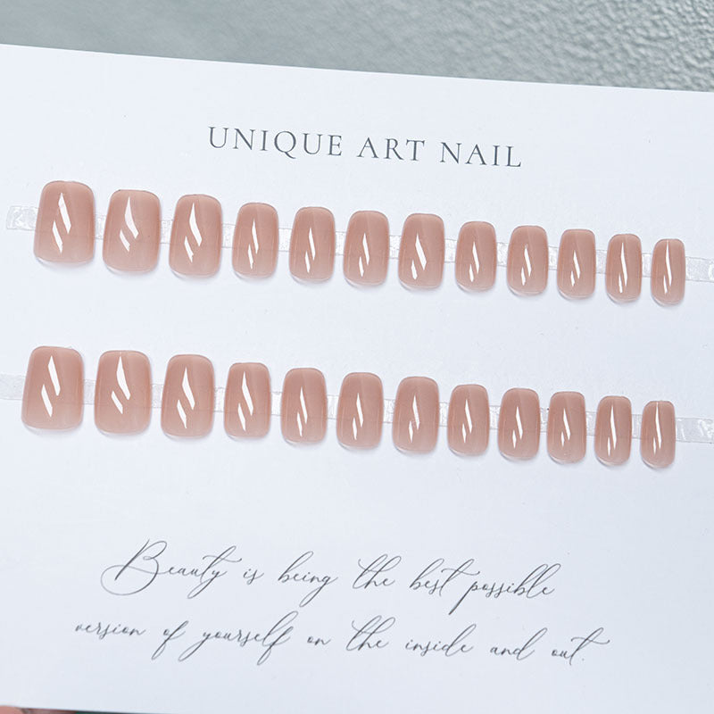 Elegant Natural Finish Press-On Nails