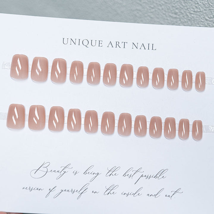 Elegant Natural Finish Press-On Nails