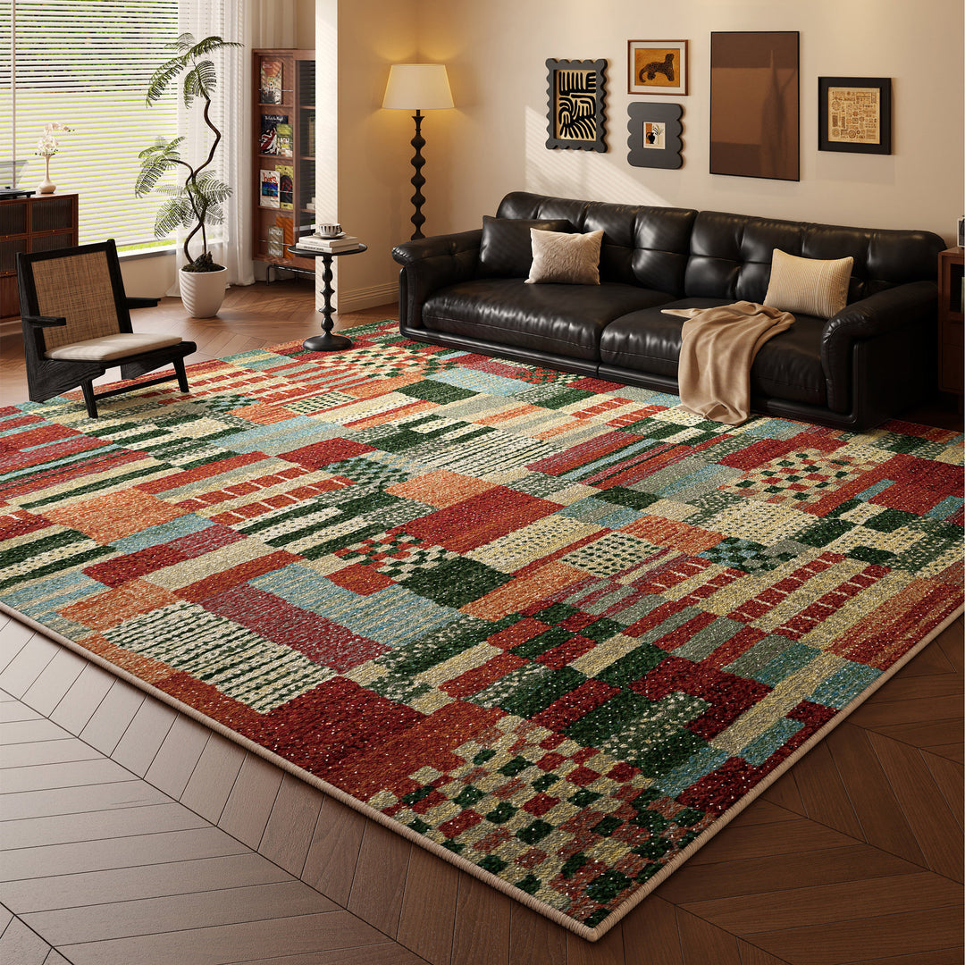 Multi-Pattern Decorative Area Rug Kalsten