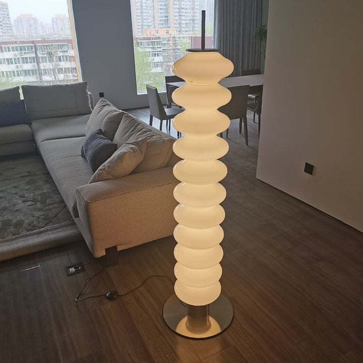 Sculptural Floor Lamp with Curved Design
