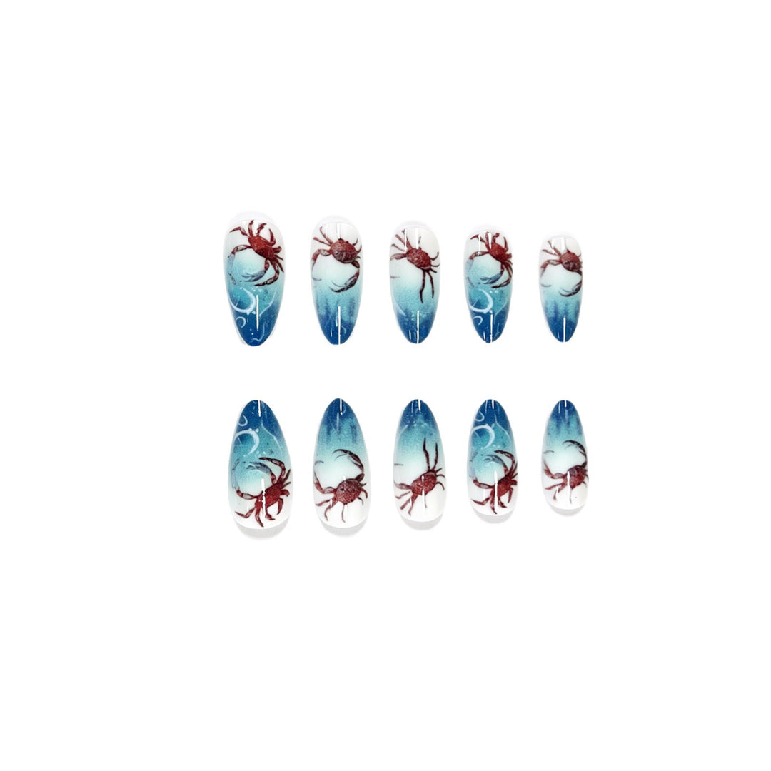 Artistic Crab-Themed Nail Art Enhancements Kalsten