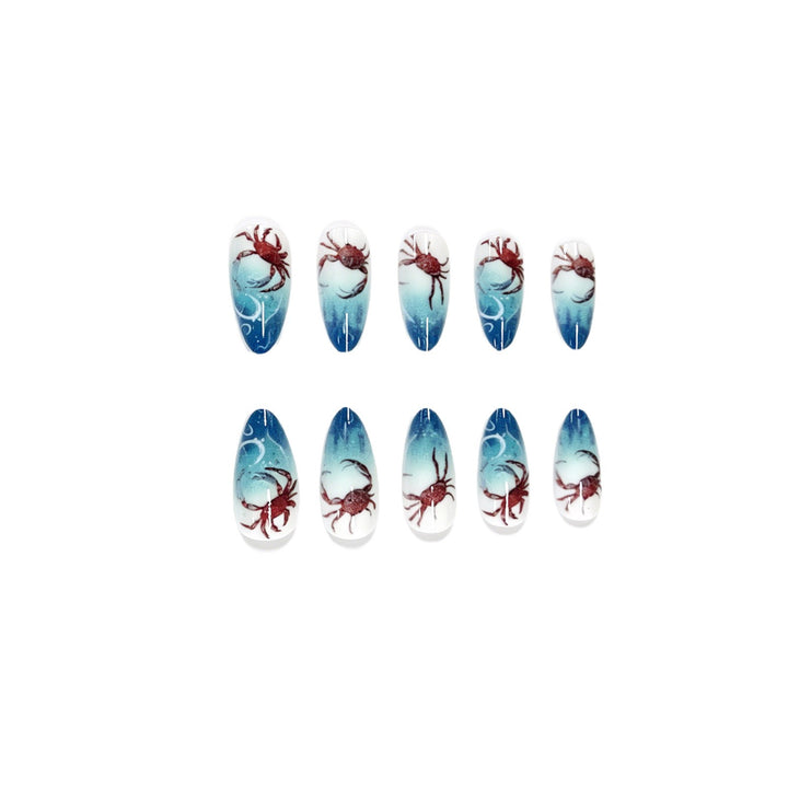 Artistic Crab-Themed Nail Art Enhancements Kalsten