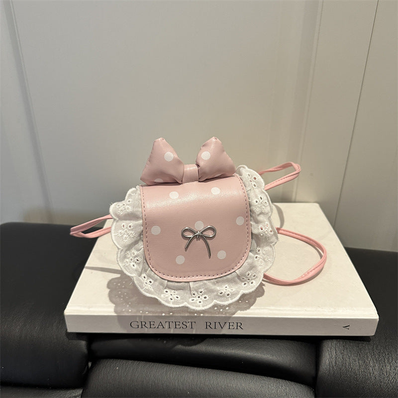 Playful Bow-Embellished Mini Crossbody Bag