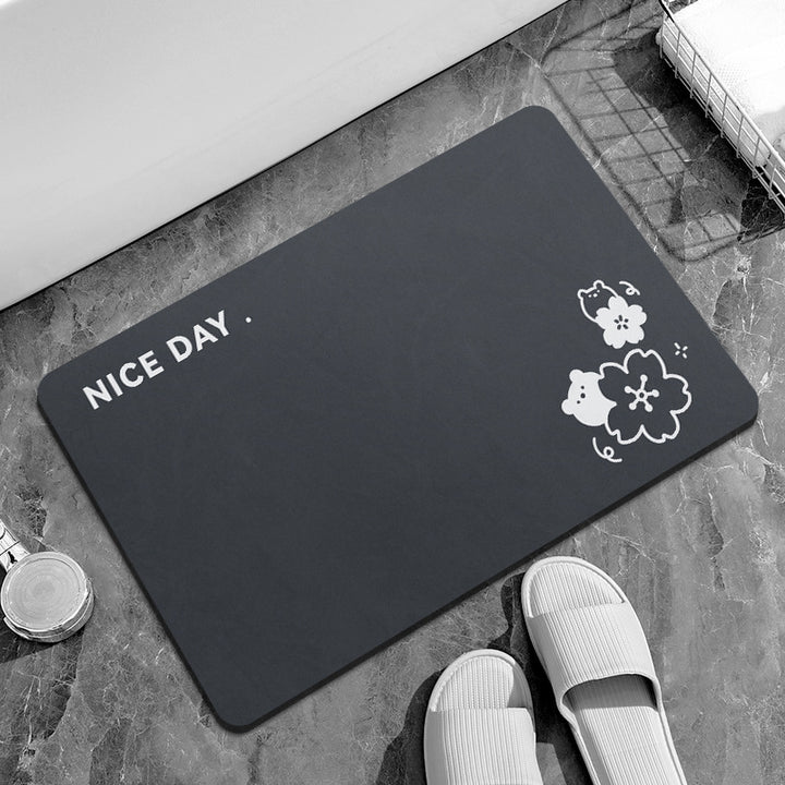 Playful Cat-Themed Bath Mat