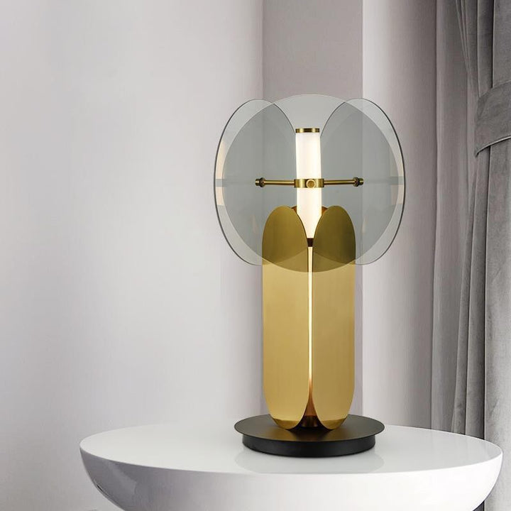Sculptural Glass Table Lamp