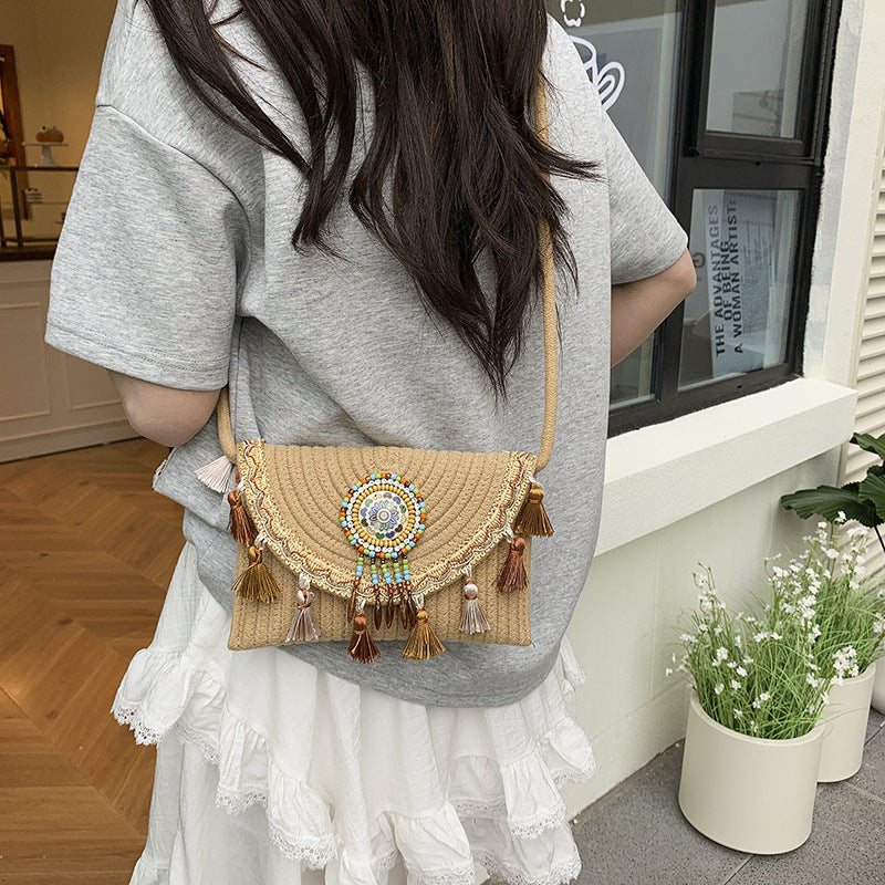 Bohemian-Inspired Handcrafted Beaded Clutch Kalsten