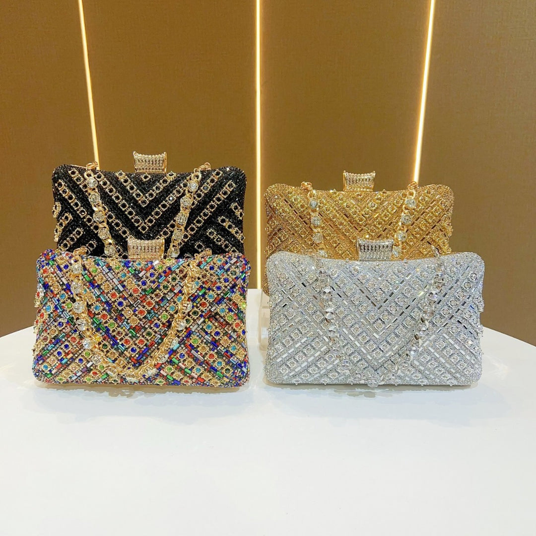 Crystal-Studded Evening Clutch