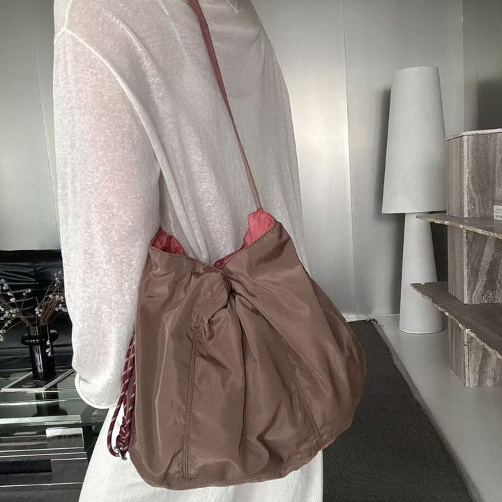 Functional Drawstring Shoulder Bag