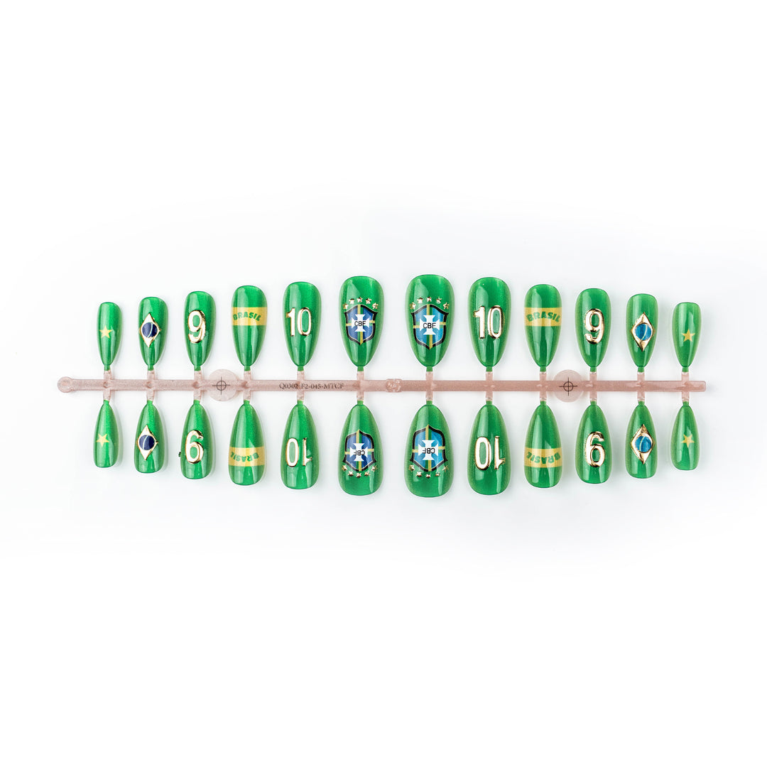 Sports-Themed Press-On Nail Art Set
