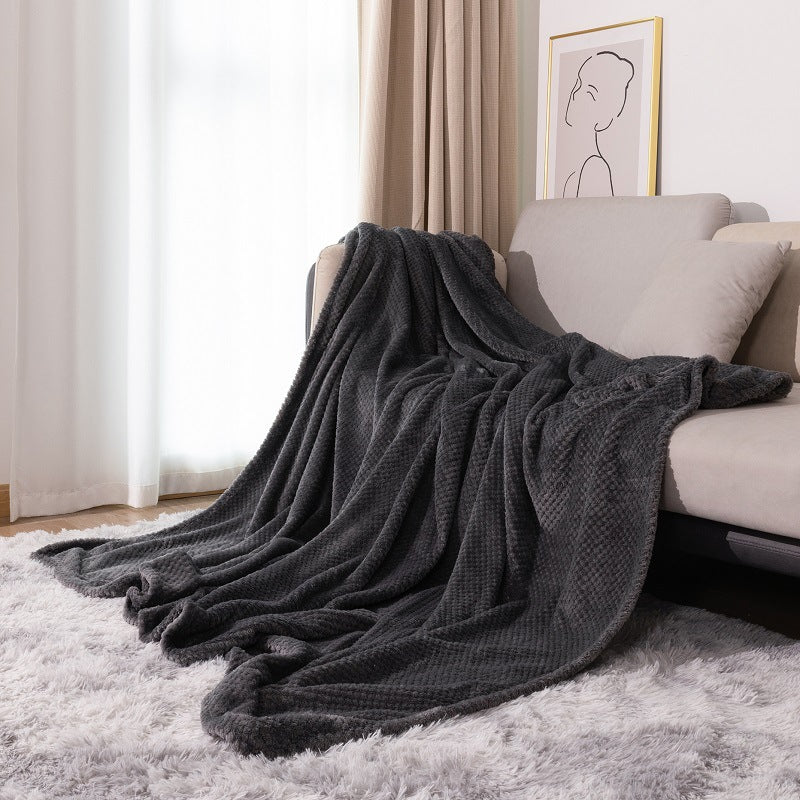 Luxurious Waffle Knit Throw Blanket