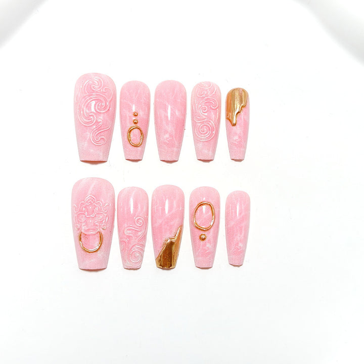 Artificial nails with elegant decorations Kalsten
