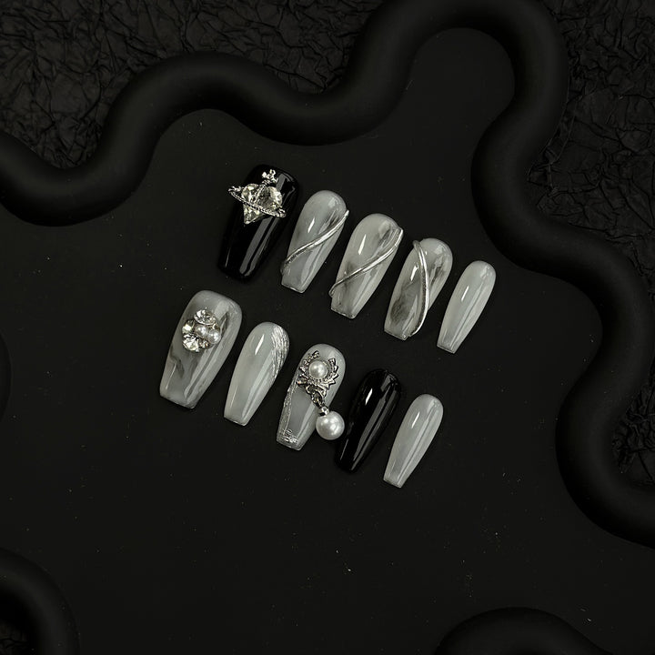Artistic Satin Press-On Nail Set