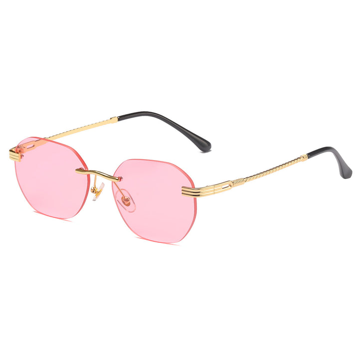 Women's stylish geometric sunglasses with decorative metal frame Kalsten