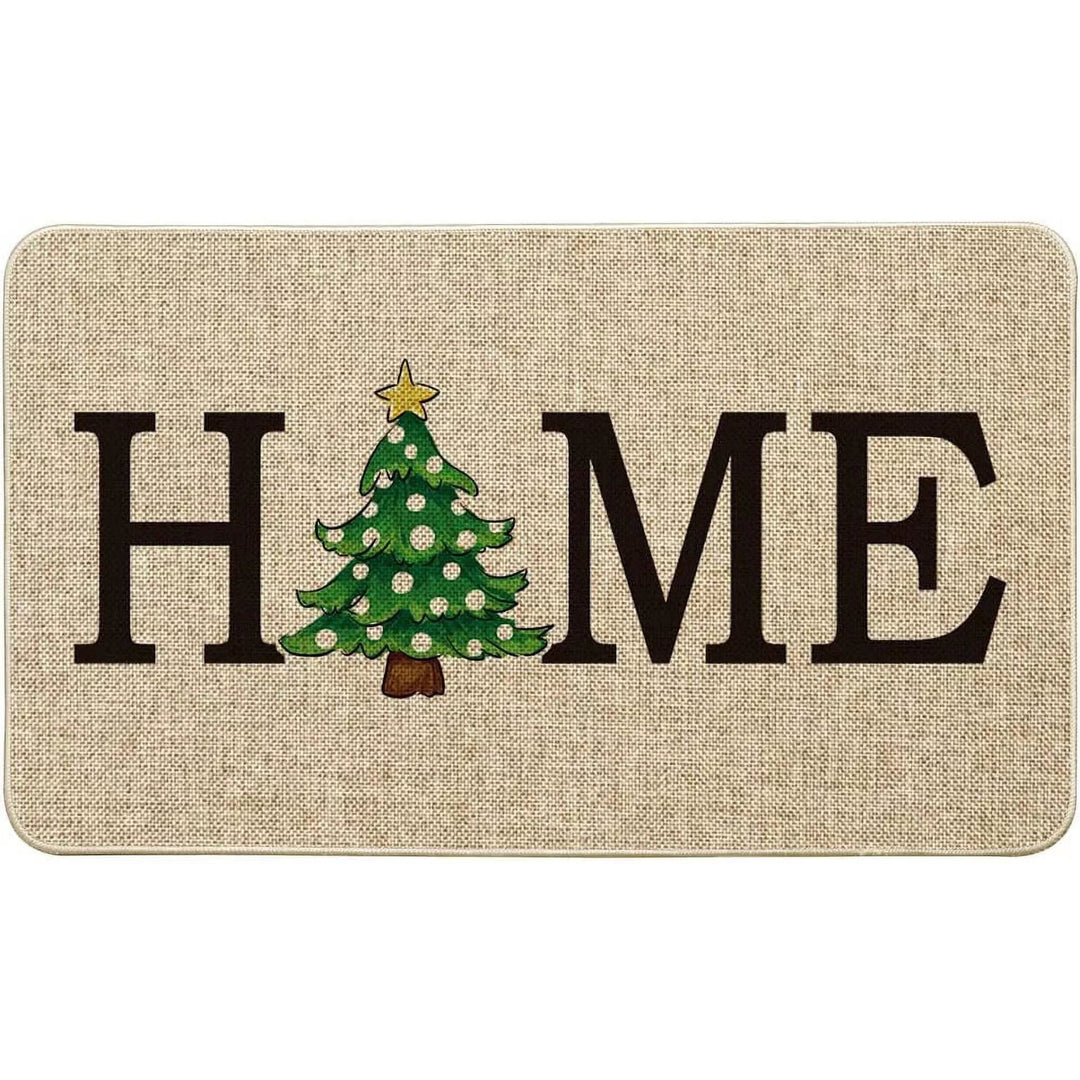 Festive Christmas-Themed Doormat for Home