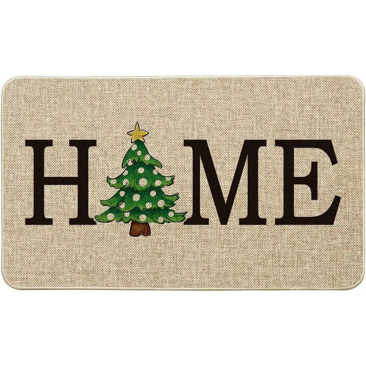 Festive Christmas-Themed Doormat for Home