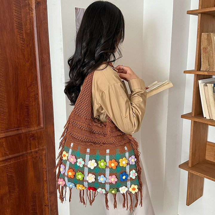 Handcrafted Floral Crochet Tote Kalsten
