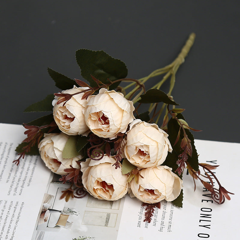 Decorative Faux Peony Bouquet for Home Display